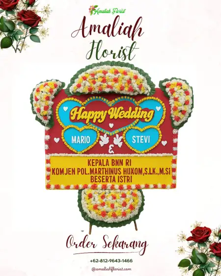 Papan Bunga Pernikahan Sukomalo